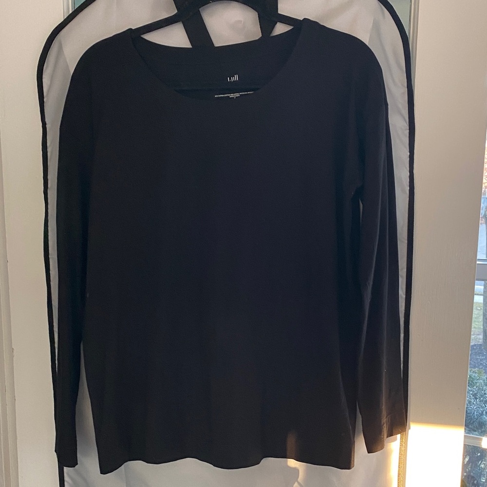 J. Jill Classic Black Long Sleeve Tee